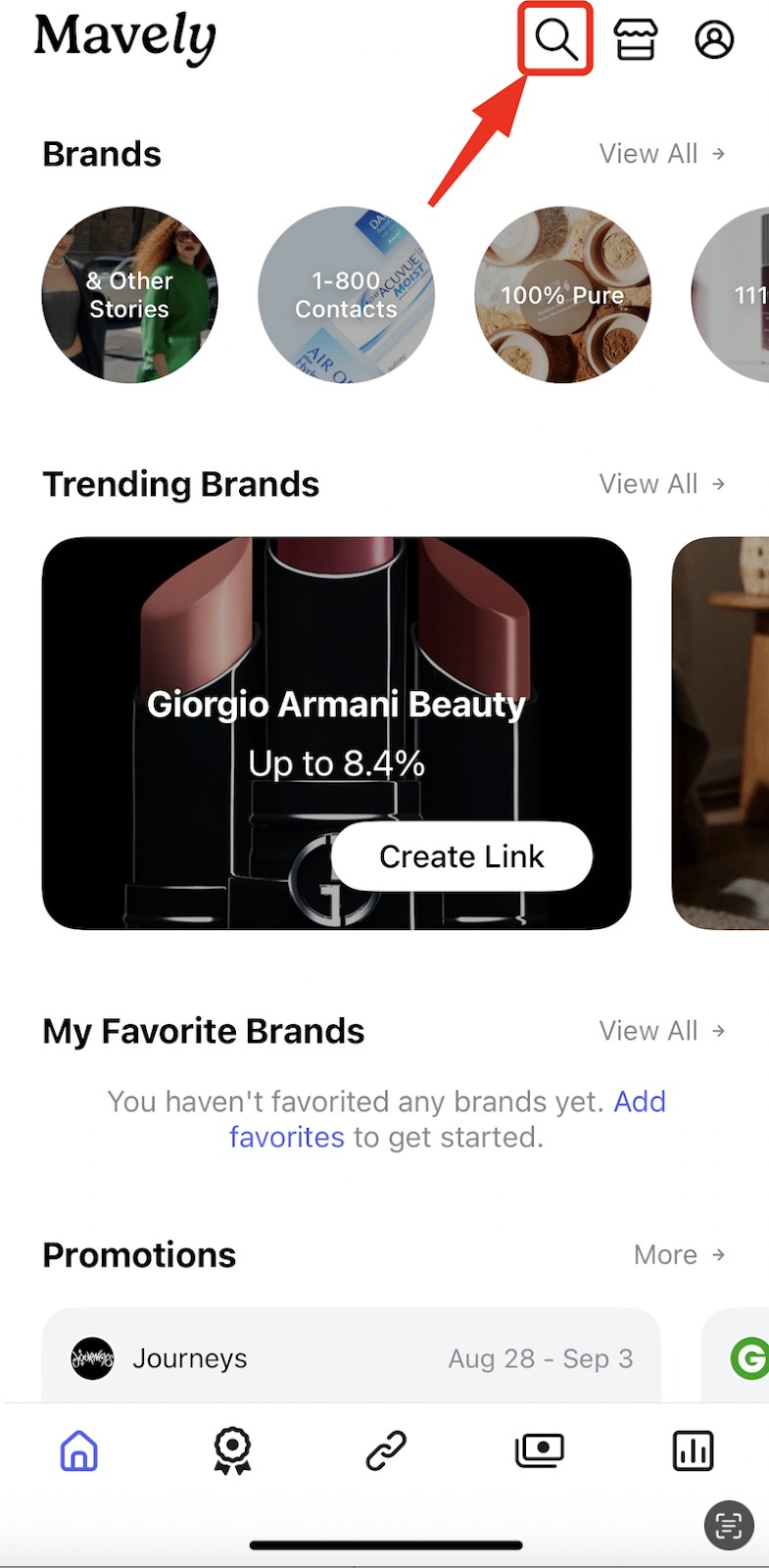 Search brand screenshot